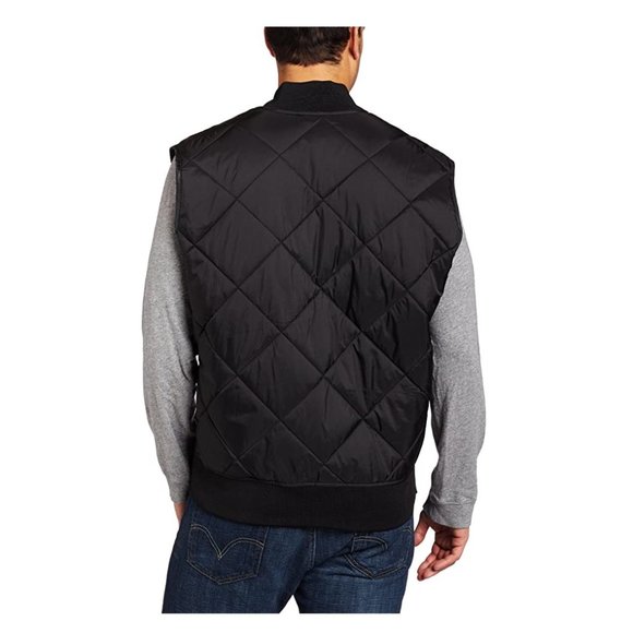 NWT Dickies Men's Diamond Quilted Nylon Vest Jacket Black Size XL $90 3D76 - Picture 2 of 2
